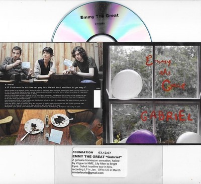 EMMY THE GREAT - gabriel   - 2 -track DJ promo CD