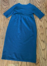 Amish Mennonite Dress 22 Bust/22 Waist Youth Girl Buttons Style Green/Blue