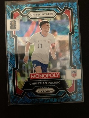 2026 Panini Prizm Monopoly World Cup #47 Christian Pulisic Blue Wave Prizm
