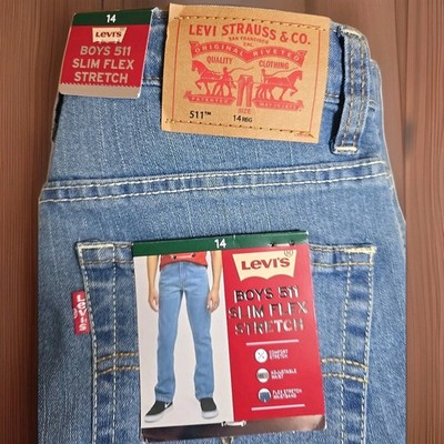 Levi's Boys 511 Slim Flex Stretch Denim Jeans Size 10 Regular Color: Del Rey