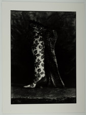 Carol-marc Lavrillier, hommage à Roger Vivier, bottes 1994 vintage print. Signé,
