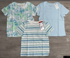 Cat & Jack Blue Green Striped Tie Dye Tshirts Set Of 3 Baby Boy Size 18months NW