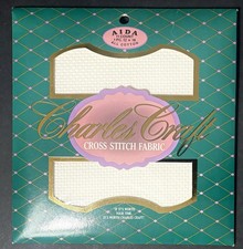 New Charles Craft Cross Stitch Fabric AIDA 11 Count White All Cotton 12  X 18  