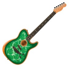 Fender FSR American Acoustasonic Telecaster Green Paisley Streaked Ebony