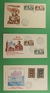 DR WHO 1950s/60s VATICAN CITY 3 FDC COMBO R86663