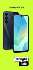 Straight Talk Samsung Galaxy A16 (5G) 128GB, Black Prepaid Smartphone 🆕