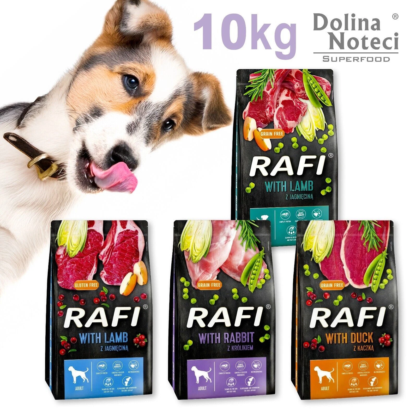 RAFI Dry Dog FOOD Natural Ingredients Tailored Nutrition Tasty / 10kg / Dolina