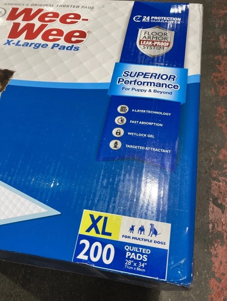 Wee-Wee X-Large Dog Pads XL 28”x34” 200 unidades novas em folha - Imagem 4 de 4