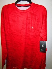 New Spyder Mens Standard Digital Camo Long Sleeve Rashguard, Small