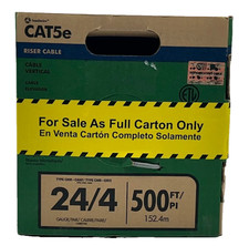 Southwire 56917945 500 ft. Gray 24/4 Solid CU CAT5e CMR Riser Data Cable