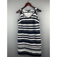 Tommy Hilfiger Womens XS Black and White Striped Sleeveless