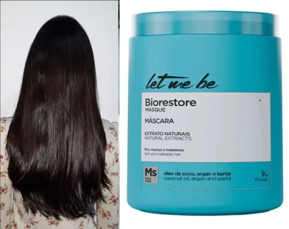 Kit Mascarilla Suavizante Proteína y BioRestore Brasil Cabello Rubio Experto 1KG 33,8 fl 0z Foto 4 de 4