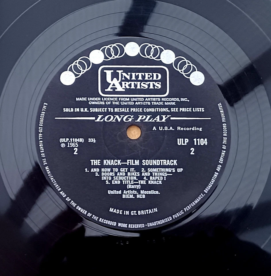 JOHN BARRY " THE KNACK " MONSTER RARE ORIG UK MONO ONLY SOUNDTRACK 1G1M STAMPERS - Image 2 of 4