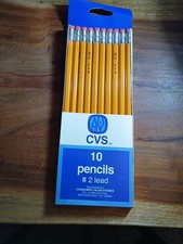 Vintage CVS Consumer Value Stores #2 Lead Pencil Pack Of 10 Made In USA Sealed