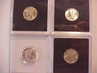 Lot of 4 BU Mercury Dimes - 1941-S 1943-D 1944-S 1944-D