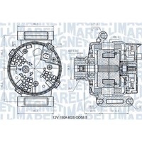 Magneti Marelli Lichtmaschine Generator 150A Passend FüR CitroËN Jumper Ford
