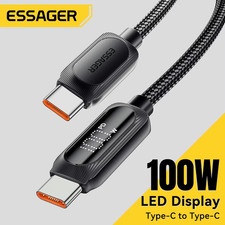 USB C to USB C Cable 100W PD Fast Charging Cord Type-C Charger with LED Display
