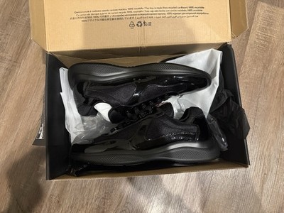 PRADA Black/Red  Patent Leather Sneakers