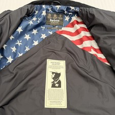 Barbour Steve Mcqueen Glance Quilted Lightweight Navy Biker Bomber Jacket Large