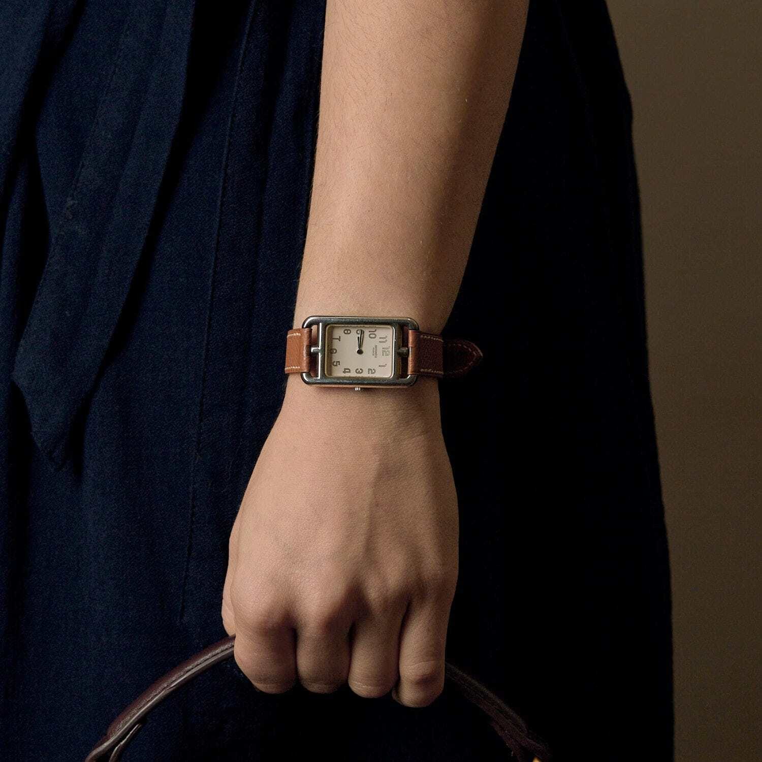 HERMÈS - CAP CODE - Steel Watch with Rectangular … - image 2
