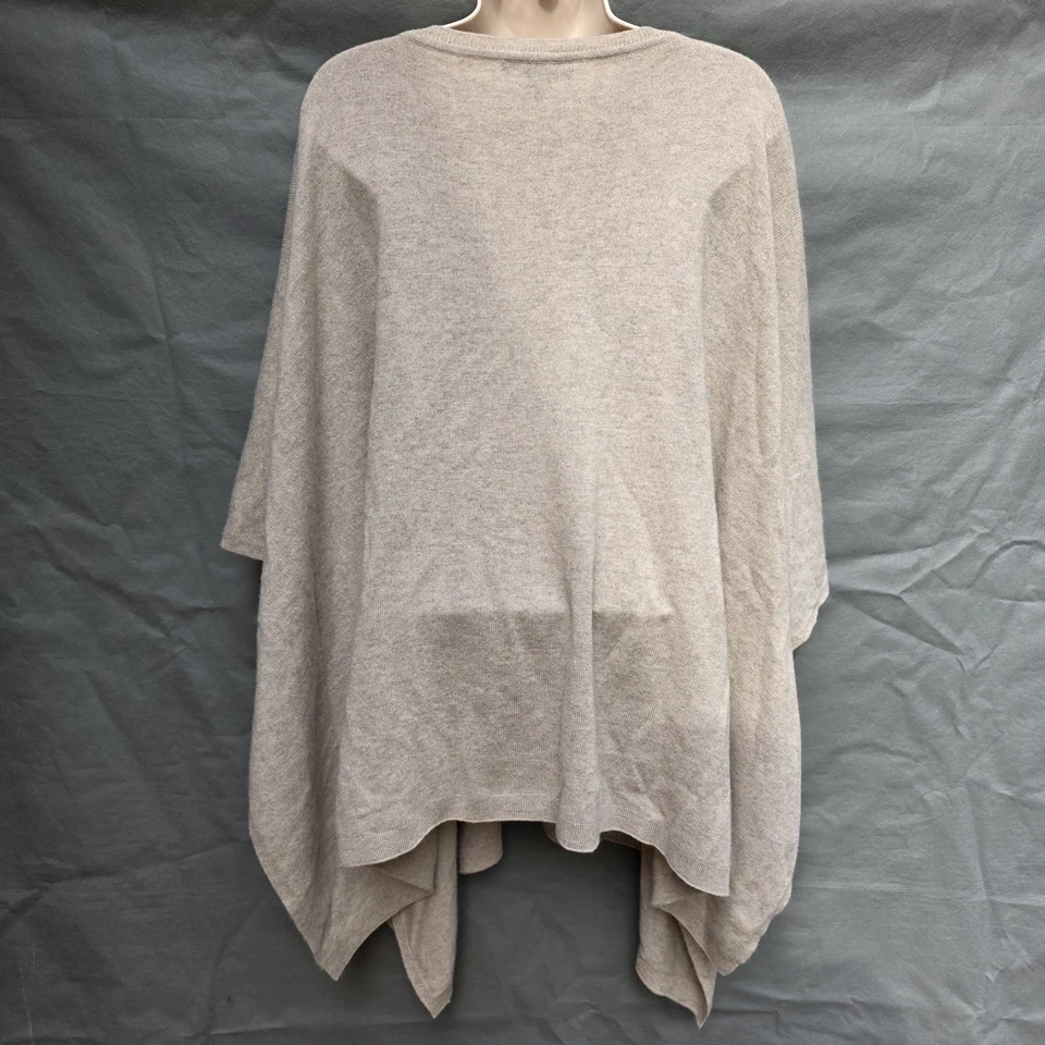 Tommy Bahama 100% Cachemira Mantón Poncho Suéter Beige Tostado Talla Única Informal Foto 2 de 4
