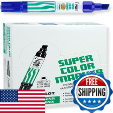 Pilot Super Color Jumbo Refillable Permanent Markers Xylene-Free Blue Ink