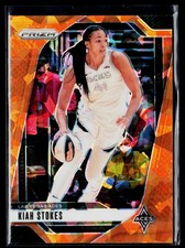 2024 Panini Prizm WNBA Kiah Stokes Ice Orange Prizms #122