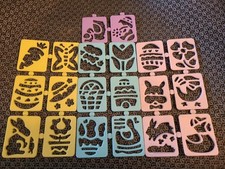 Lot Of 20 Lisa Frank Mini Easter Stencils Duck Egg Basket Butterfly Hat Vtg