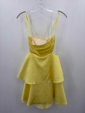 Pre-Owned Zara Yellow Size Medium Shift Short Sleeveless Dress