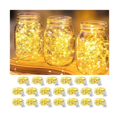 20 Pack LED Fairy Lights Battery Operated,3 Features Blinking Slowly Blinking...