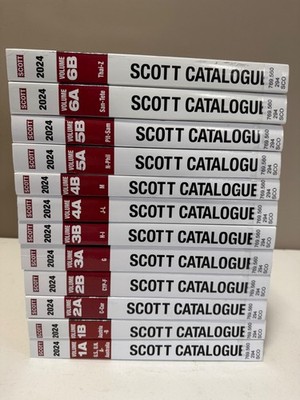 2024 Scott Standard Postage Stamp Catalogue Complete Set Volumes 1A-6B
