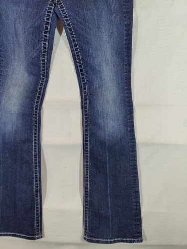 Miss Me Jeans Women's 27 Chloe Boot Cut Faux Flap Pockets Western Cowgirl Blue - Picture 5 of 11
