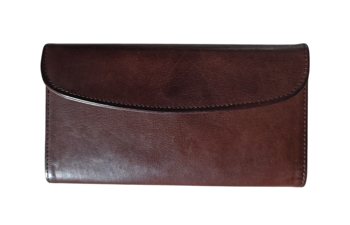 NWOT Vintage Coach Mahogany Water Buffalo Leather w/ Brass Hardware .    Sz 28 NWOT COACH Vintage Lexington water buffalo leather wallet  main image 4