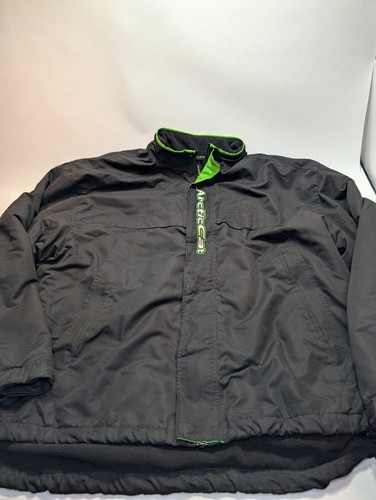 Arcticwear Arctic Cat Full Zip Cats Pride Fleece Jacket BLACK/ Neon GREEN Large