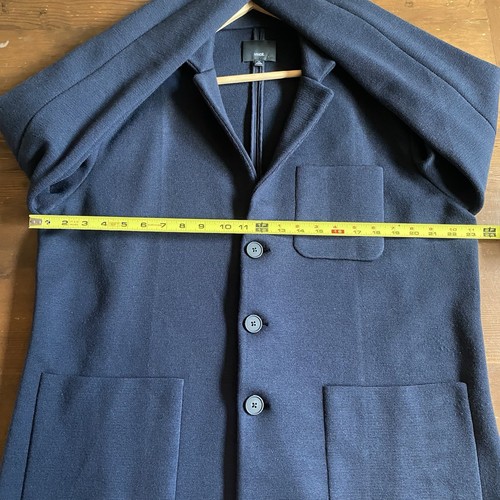 Vince Women’s Navy Blue Classic Wool Blend Knit Three Button Lapel Blazer Sz. XL - Picture 10 of 15