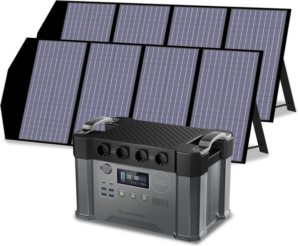Allpowers S2000 Tragbares Powerstation Mit 2X 140W Faltbares Solarpanel FüR Camp-image