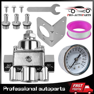 #ad Low Pressure Fuel Regulator and Gauge Kit 12 804 for Holley Carburetor Carb $35.69