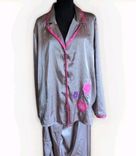 Secret Treasures Women 2 Piece Silky Beige Lounge Wear Pant Set PJ Sz 2X