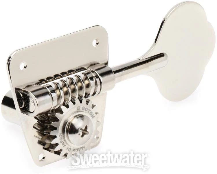 Sintonizadores de bajo Gotoh FB30 - níquel con botones de hoja de trébol Foto 4 de 4