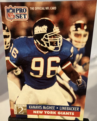 Pro Set 1991 Kanavis McGhee Draft Choice 2nd Round Giants Card #784