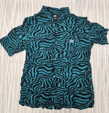 Dickies Men's Shirt L Short Sleeve Button Down Print All Over Colorful Casual