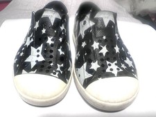 Native Shoes Jefferson Sneakers Black with White Stars Size C7