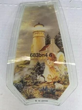 OK Lighting Touch Lamp Replacement Lighthouse Angel Bunny Glass Panel Shade