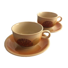 DDR Keramik Dekor LAUSITZ Tasse Untertasse 2er Set Tassen Teetassen