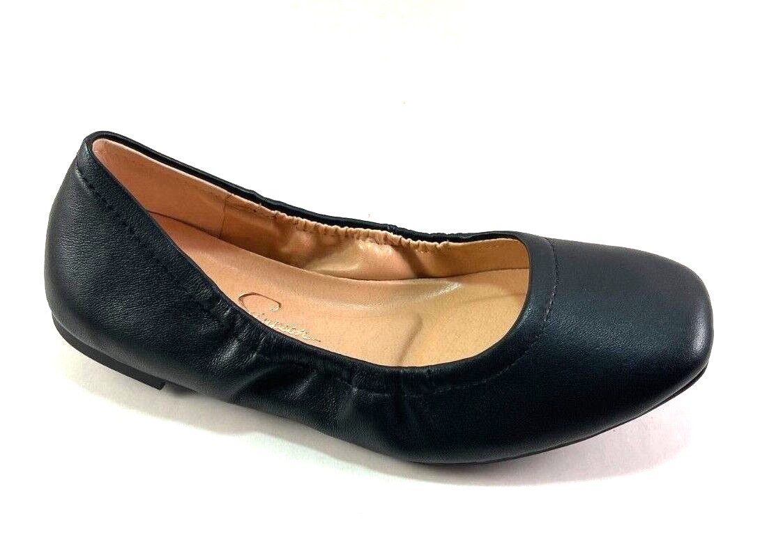 Jessica Simpson Sandaze Black Leather Slip On Ballet Flat – UIS-AZ MMC