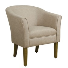 Vernon Upholstered Barrel Cream Sherpa Accent Chair Threshold for sale