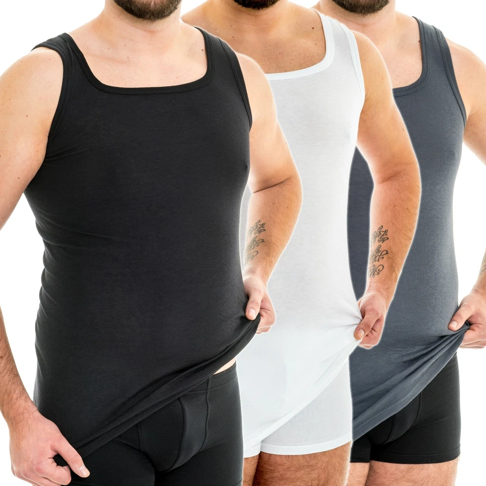 HERMKO 63027 Herren Tank Top Funktionsunterwäsche extralang athletic vest shirt