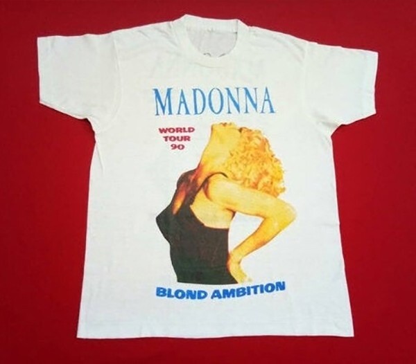 Madonna tシャツ 90s Vtg MADONNA Blond Ambition 1990 World Tour Pop Music Sleeves