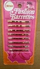 Vintage Hair Clips Barrettes Wil-Hold Bobby Mod Retro NOS 8 Gold Tone Mcm Mid