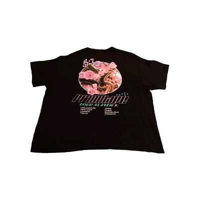 Primitive Skateborading Apparel Men's Future Sounds Tee Black Snake Roses XXL